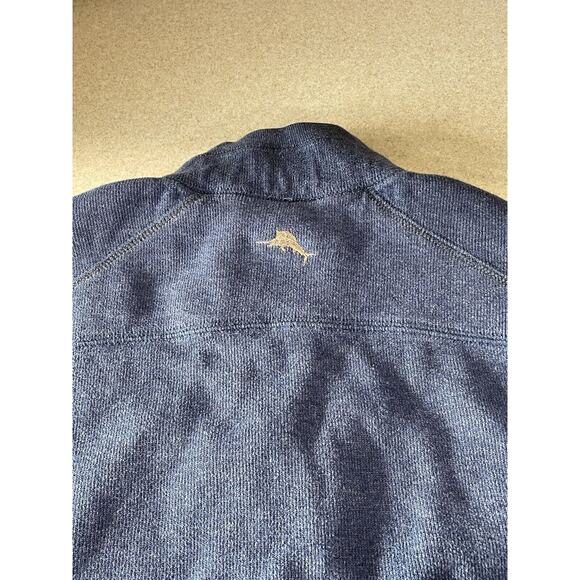 Tommy Bahama 1/4 Zip Reversible Pullover Blue Long Sleeve Sweater Men’s Large - Picture 10 of 16